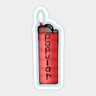 Not Popular Lighter Sticker